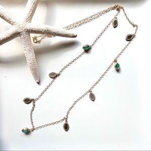 Anna Beck Quartz Turquoise Station Necklace